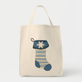 Bolso De Tela Navidades cortos paro de rayas azules