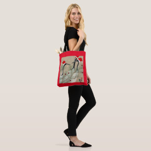 Bolso De Tela Navidades Cranes