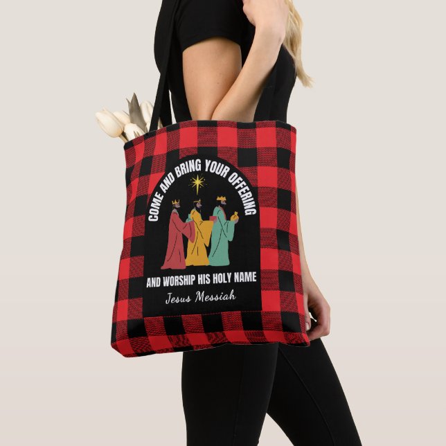 Bolso De Tela Navidades cristianos Personalizados de búfalo saga (Detalle)