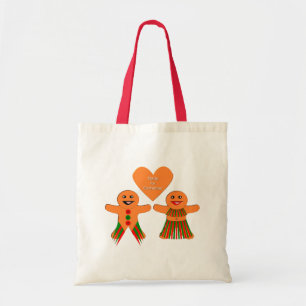 Bolso De Tela Navidades Cuidados Gingerbread Pareja