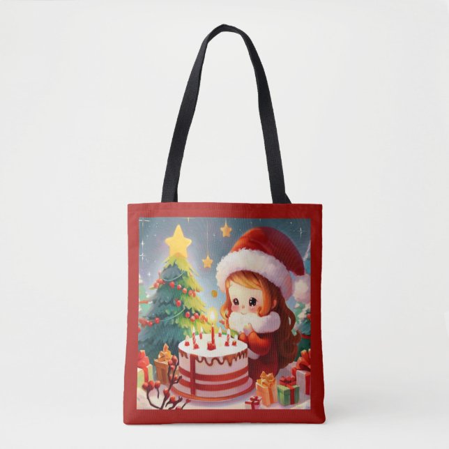 Bolso De Tela Navidades Cumpleaños 1 (Anverso)