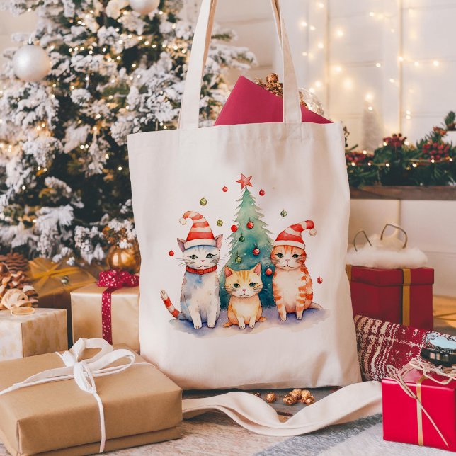 Bolso De Tela Navidades Cute Meowy gatos (Subido por el creador)