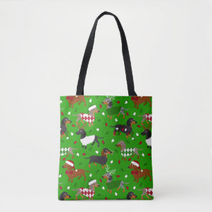 Bolso De Tela Navidades Dachshund All Coats Tote Bag