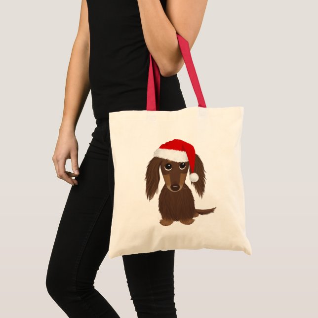 Bolso De Tela Navidades Dachshund Santa (Anverso (producto))