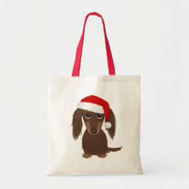 Bolso De Tela Navidades Dachshund Santa