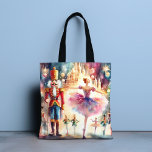 Bolso De Tela Navidades de acuarela de ballet de nueces Ballerin<br><div class="desc">Las Bolsas de Tote del Festive Ballet de Nútcracker Watercolor Navidad Ballerina Festive cuentan con un ballet tradicional de Navidades con bailarina y petardo. Perfecto para regalos de Navidad,  decoración de Navidades,  fiestas de vacaciones y más. Creado por Evco Studio www.zazzle.com/store/evcostudio</div>