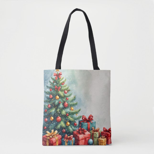 Bolso De Tela Navidades de acuarela Magic Tote Bag (Anverso)