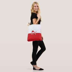 Bolso De Tela Navidades de alegría rojas y blancas