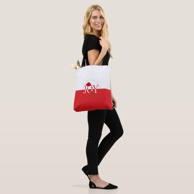 Bolso De Tela Navidades de alegría rojas y blancas (Puesto)