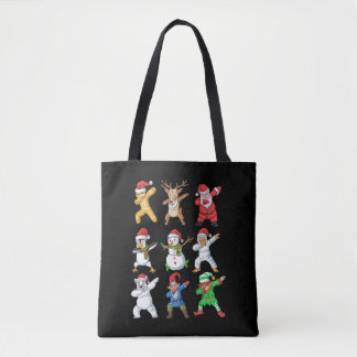 Bolso De Tela Navidades de amigos de Dabbing Santa Elf