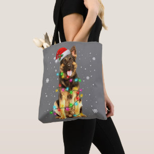 Bolso De Tela Navidades de árbol de pastores alemanes dulces nav