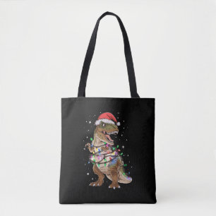 Bolso De Tela Navidades de árbol T-rex de dinosaurios Sweater Xm