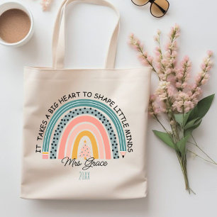 Bolso De Tela navidades de arcoiris de profesores personalizados