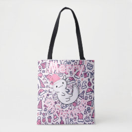 Bolso De Tela Navidades de Axolotl