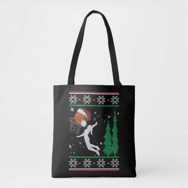 Bolso De Tela Navidades de baloncesto (Anverso)
