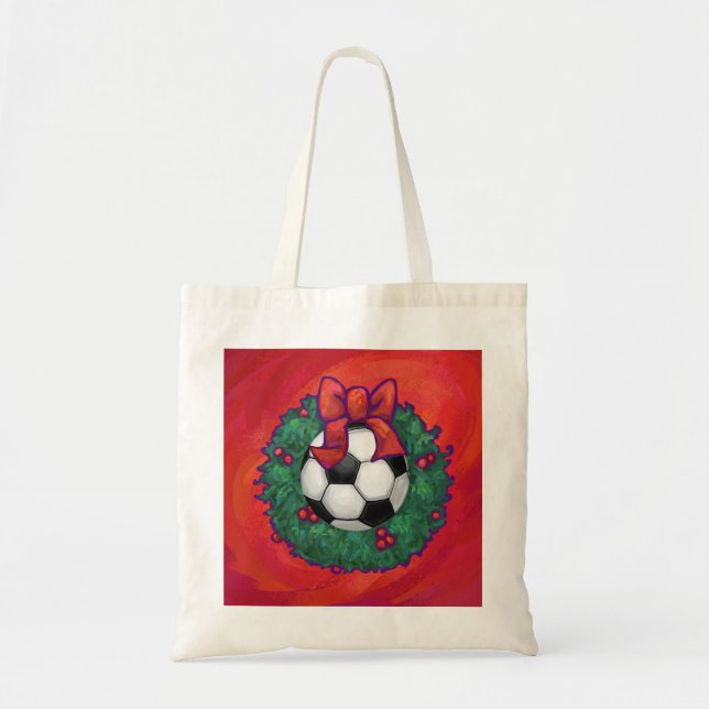 Bolso De Tela Navidades de baloncesto de fútbol (Frente)