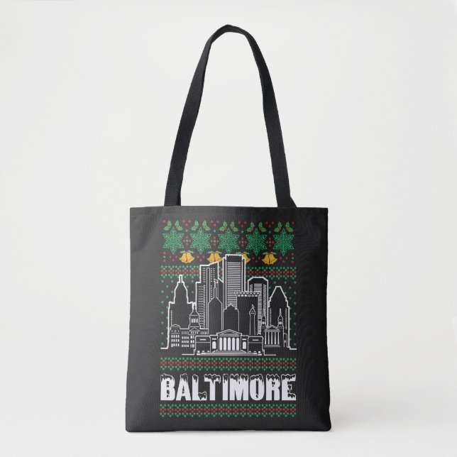 Bolso De Tela Navidades de Baltimore Maryland Ugly (Anverso)