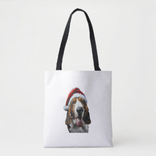 Bolso De Tela Navidades de Basset Hound