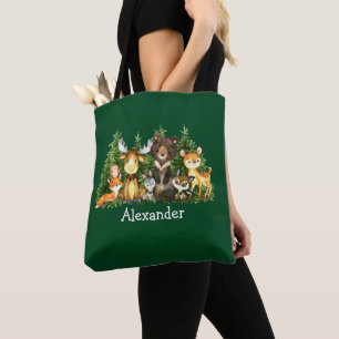 Bolso De Tela Navidades de bebés Carpintería de animales de Wo