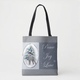 Bolso De Tela Navidades de Bedlington Terrier