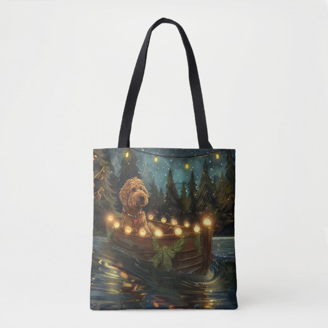 Bolso De Tela Navidades de Bernedoodle (Anverso)