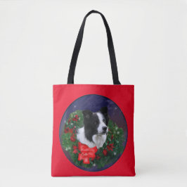 Bolso De Tela Navidades de Border Collie