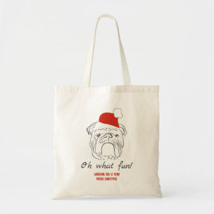 Bolso De Tela Navidades de Bulldog de Inglaterra
