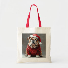 Bolso De Tela Navidades de Bulldog de Inglaterra