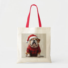 Bolso De Tela Navidades de Bulldog de Inglaterra