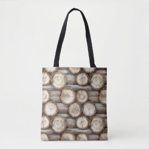 Bolso De Tela Navidades de cabinas Wood Log