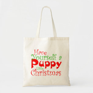 Bolso De Tela Navidades de cachorro Holiday Tote Bag