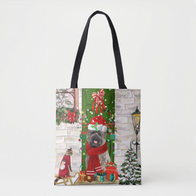 Bolso De Tela Navidades de Cairn Terrier Dog (Anverso)