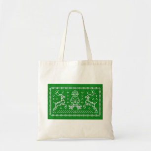 Bolso De Tela Navidades de campanas de jingle con suéter feo ado