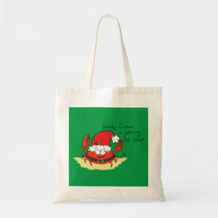 Bolso De Tela Navidades de cangrejo callejero graciosos vacacion