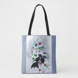 Bolso De Tela Navidades de Cavalier King Charles Spaniel