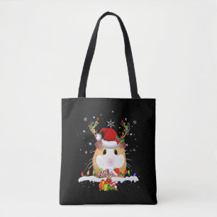 Bolso De Tela Navidades de cerdo guineanos Navidades de renos