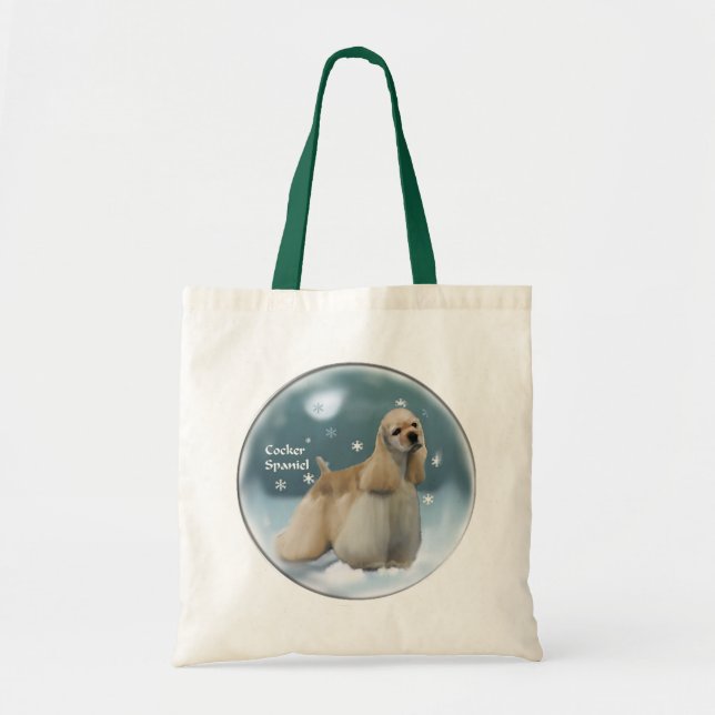 Bolso De Tela Navidades de Cocker Spaniel Regalos (Frente)