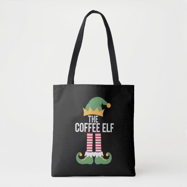 Bolso De Tela Navidades de Coffee Elf Family Mating Group (Anverso)