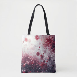 Bolso De Tela Navidades de copos de nieve rojos