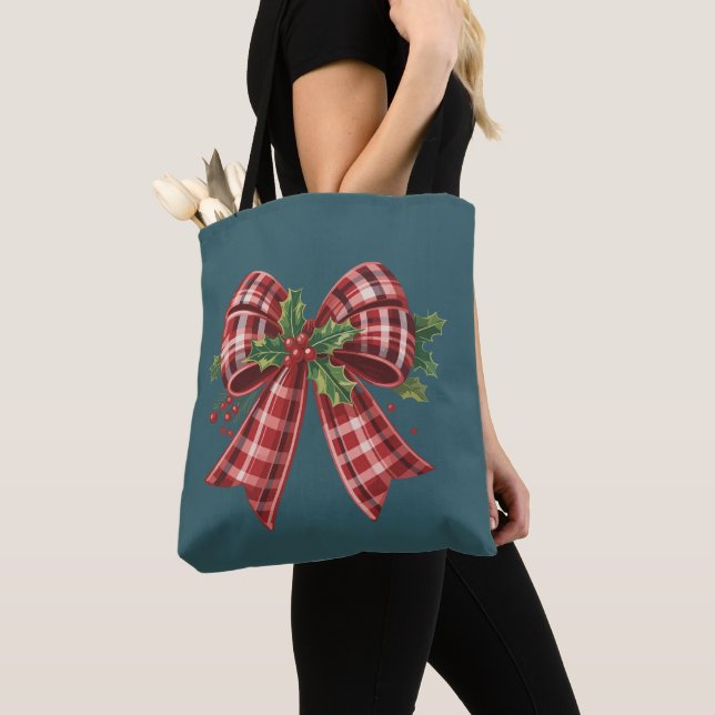 Bolso De Tela Navidades de Coquette Bow Squad Gift Cute Winter (Detalle)