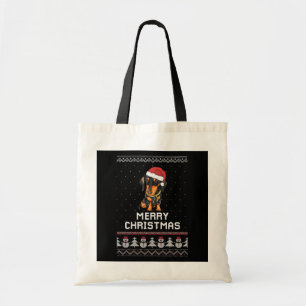Bolso De Tela Navidades de Dachshund
