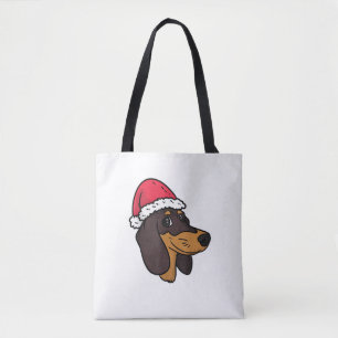 Bolso De Tela Navidades de Dachshund Weiner Dog Santa