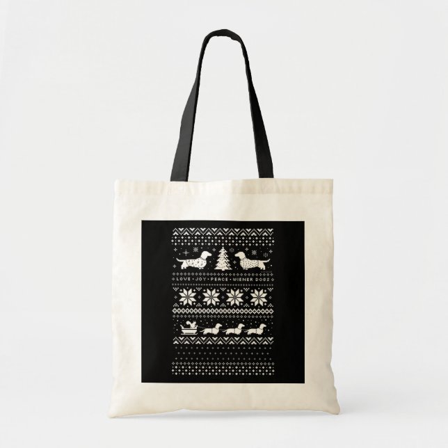 Bolso De Tela Navidades de Dachshunds (Frente)