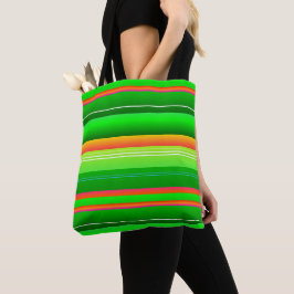 Bolso De Tela Navidades de diseño de rayas creativas de color ve