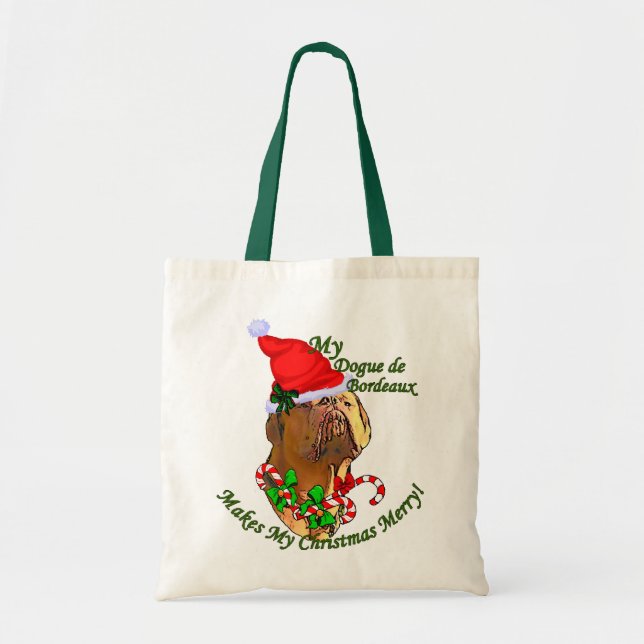 Bolso De Tela Navidades de Dogue de Bordeaux (Frente)