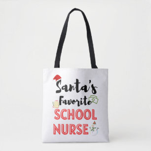 Bolso De Tela Navidades de Enfermeras Escolares
