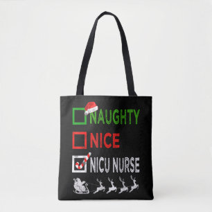 Bolso De Tela Navidades de enfermería de Nicu Naughty Pajamas Fu