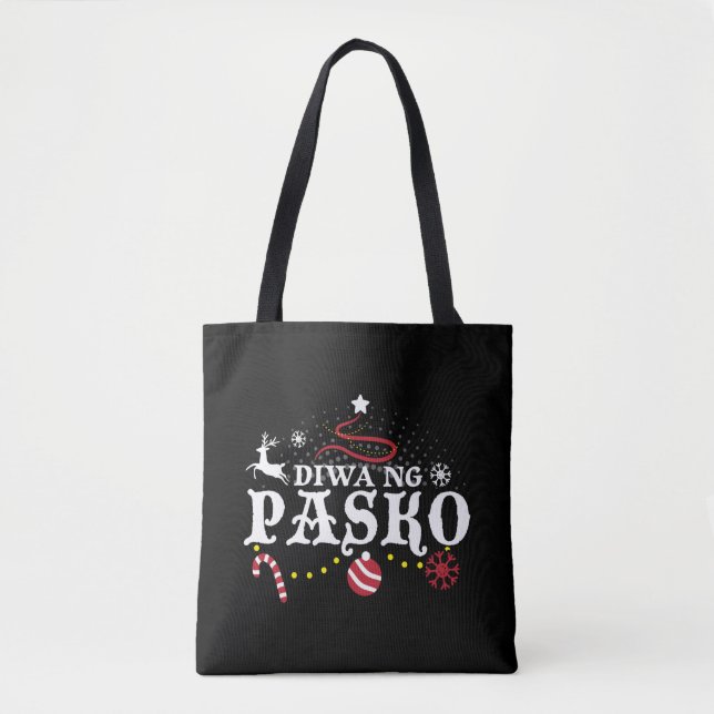 Bolso De Tela Navidades de Filipinas Tagalog - Diwa ng Pasko (Anverso)