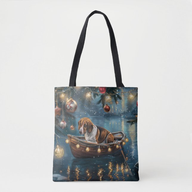 Bolso De Tela Navidades de Foxhound ingleses norteamericanos dis (Anverso)