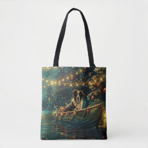 Bolso De Tela Navidades de Frontera Collie Voyage festivo